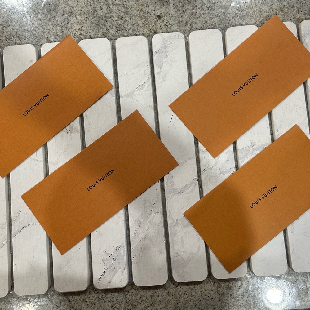 Louis Vuitton Tangerine Receipt Envelopes